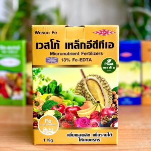 ผงจุลธาตุเหล็กคีเลต13% Fe-EDTA Wesco เหล็กเหลือง เวสโก้ บรรจุ 1 กิโลกรัม