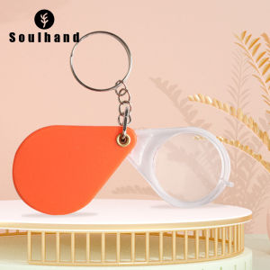 10X Pocket Magnifier/Mini Portable Magnifying Glass/Foldable Magnifier/Keychain-Shaped Collapsible Magnifier