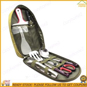 [CY] 8pcs Camping Cooking Utensils Set Camping Kitchen Set Portable Outdoor Camp Cookware Set for Backpacking Outdoor Camping