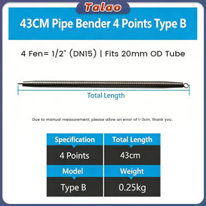 Talao 43cm/46cm Spring Pipe PVC Pipe Conduit Bender for PVC Pipe Manual Tube Bending Tool 1Pcs
