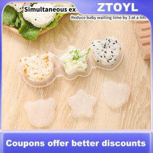 【ZTOYL】 Phim hoạt hình hình dạng gạo bóng Set DIY Sushi khuôn Báo Chí khuôn phụ kiện nhà bếp bé thực phẩm bổ sung công cụ sáng tạo Ăn Trưa Bento