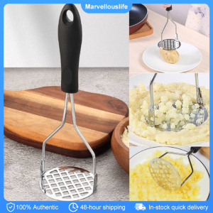 Stainless Steel Potato Masher Manual Fruit Vegetable Pressure Mud Machine Kitchen Children Food Crusher Kitchen Gadget