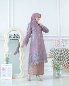 [ COD ] KEBAYA SONGKET TUNIK LUNA TULLE SAPTO - KEBAYA PESTA - KEBAYA MODERN - KEBAYA PAYET - KEBAYA BUSUI
