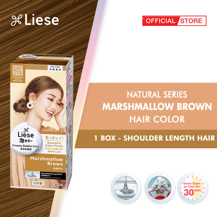 Liese Creamy Bubble Hair Color (Marshmallow Brown) Lazada PH