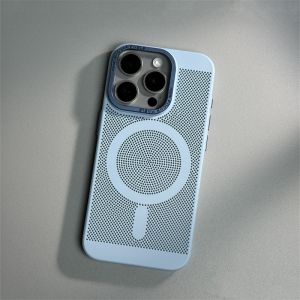 CrashStar MagSafe Cooling Ultra-thin Matte Hard Shockproof Phone Case For iPhone 16 15 14 Pro Max Plus 16e 13 12 11 Pro Max Wireless Charging Phone Casing Cover With Metal Ring Camera Protection Hot Sale