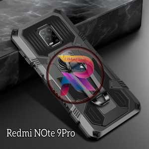 Case Hp Untuk Xiaomi Redmi Note 9 Pro New Casing Hp Kickstand Armor Belt Clip Terbaru