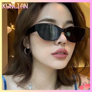 [KUNLIAN] Cá Tính nữ thời trang mèo Mắt kính mát người phụ nữ cổ điển màu đen Gradient kính mặt trời