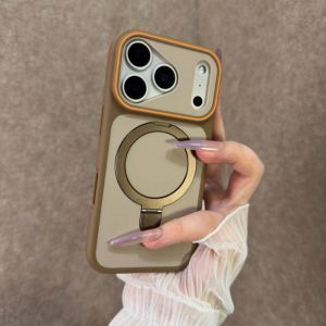 Original Wireless Charging Dual Colors Armor Case For iPhone 17 Air 16 15 14 13 12 11 Pro Max Plus Magne Metal Stand Covers