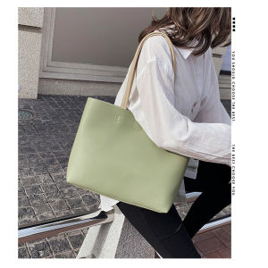 Fashion Tote Bag Trendy Popular Large Capacity Soft PU Leather Simple Magnetic attraction handbag