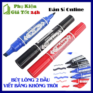 Bút Lông 2 Đầu Cao Cấp Xanh Đỏ Đen Không Trôi Màu - Viết Lông Viết Bảng Ghi Thùng Hàng Carton Đa Năng