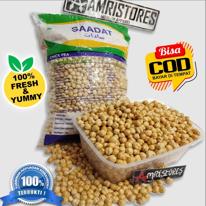 chickpea kacang arab kacang garbanzo premium kupas panggang matang renyah garing nikamat banyak manfaat