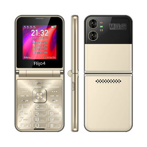 UNIWA F265 2G Flip Folding Screen Feature phone 2.55 inch TFT HD Screen Magic Voice Blacklist Voice Auto Call Recorder Torch Bluetooth MP3 MP4 1200mAh 4 SIM Card Foldable Mobile phone
