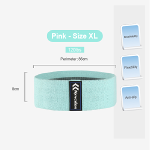 GYMPRO Fabric Booty Bands for Women Butt and Legs. Non Slip Cloth Resistance Working Out Band for Glute Thigh Squat with Workout Resistant Fitness Training Guide to Exercise at Home or Gym