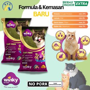 WINKY CAT Food Makanan Kucing Winky Makanan Kucing Murah Ekonomis Repack 1 Kg