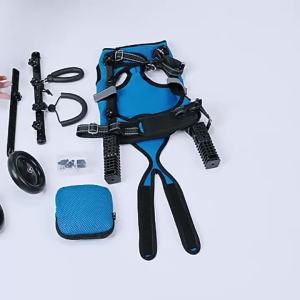 Sacesr AdjustableWheelchair Rear Leg Support FoldableDisability Car with Storage Bag with Wheels Cat Mobility Aids B3K9H