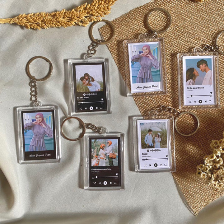 Gantungan Kunci Inisial / Ganci Spotify / Keychain Custom Huruf MURAH HEBAT