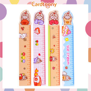 Penggaris Lentur Magnet Lucu Imut Cute Kartun Bear Rabbit Girl Aesthetic Stationery Ruler