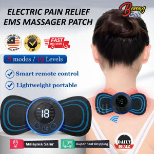 Portable EMS Mini Electric Massager Patch Stimulator Muscle Pain Relief / Mesin Pad Lekat Pengurut Badan