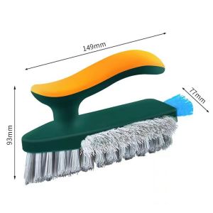 4In1 Multifunctional V-Shape Scrubber Brush Kitchen Bathroom Tile Floor Gap Crevice Cleaning Brush Window Wall Corner Brush Floor Scrubber