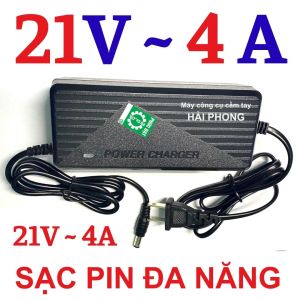 SẠC & PIN 21V 10 Cell CÓ ĐÈN BÁO DUNG LƯỢNG .  SẠC PIN 21V CHÂN GHIM ĐA NĂNG .
