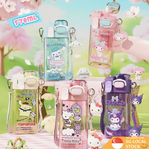 Sanrio Mist Spray Water Bottle 570ml  Fine Mist Spray  Removable Straw  Tritan PCT BPA Free  Kids & Adults