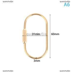 [COD] quanchufjia 13 Styles To Choose Brass Keychain Screw Lock Camping Survival Carabiner Buckles Hooks Men Women Simple Key Ring Keychain