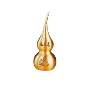 LZHDP MALL Đồ thủ công Bầu rồng chống cháy Phong cách Trung Quốc Đồng thau Đồ trang trí hình quả bầu Sáng Tạo Mịn Quả bầu bằng đồng Phòng khách