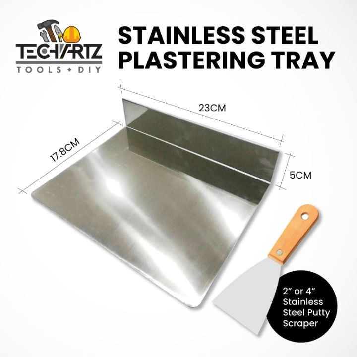 Stainless Steel Plastering Tray For Plaster Ceiling/Plaster tray/Gypsum Plastering/Stainless Steel L Tray