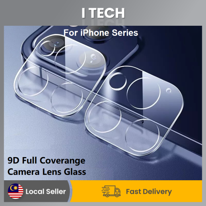I TECH 9D Full Cover Camera Lens For iPhone 11 12 13 14 15 16 Pro Max Lazada