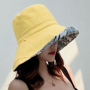 GORGE Có thể đeo được hai  Mũ xô Phong cách Panama Có thể đảo ngược Mũ che nắng Đa năng Thoáng khí Mũ ngư dân dành cho phụ nữ