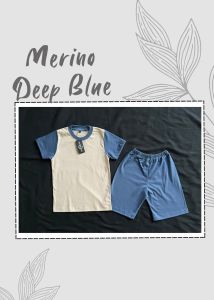 Setelan Anak Laki Laki Perempuan 1 - 10 Tahun Twotone | Merino Lengan Deepblue