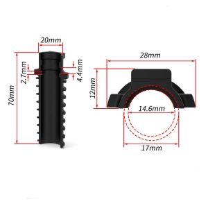 NALANILI TPE Giá đỡ pin cho bộ chuyển tốc điện Kích thước kép Nhẹ Ghế chuyển đổi pin Chuyên nghiệp Chống sốc Giá đỡ pin gắn yên xe Cho Shimano Di2 Xe đạp đường trường