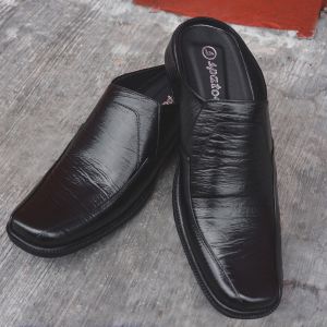 Selop Sepatu Pria Sandal Slop Formal Bahan Kulit SL 01 Spatoo