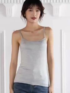 Áo Yếm Nữ 2025 mùa hè dễ phối đồ mặc ngoài gợi cảm thon gọn áo sơ mi màu đen và trắng mặc bên trong Yếm Nữ