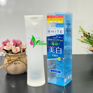 Nước hoa hồng dưỡng trắng da Kose Moisture Mild White Lotion 180ml - Japan