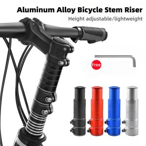 KNSYYC Universal Bicycle Stem Riser Fit 28.6mm Caliber Matte Anodized Finish Height Adjustable Bicycle Handlebar Extender for Mountain Bicycle Head Up