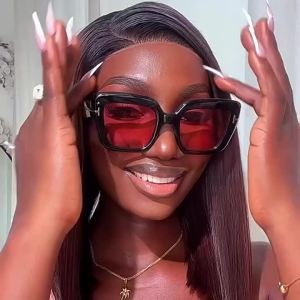 T Square large-frame sunglasses for women with a high-end feel 2025ins Fashionable internet celebrity street style sun protection sunglasses