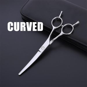 Pet Grooming Scissors Dog Hair Tool Set Professional Trimming Scissors Bent Scissors Teddy Haircutting Scissors Pet Grooming Scissors Kit Pet Hair Cutting Barber Tools Set Curved Dog Cat Grooming Scissors