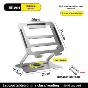 BESTOUR Heat Dissipation Tablet Stand 360° Rotation Multi Angle Laptop Metal Bracket Adjustable Lifting Bracket