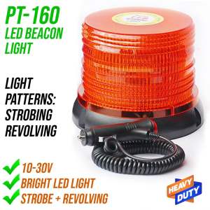 Pentagon PT-160 Big AMBER Beacon Light LED Strobe Revolving 10-30V