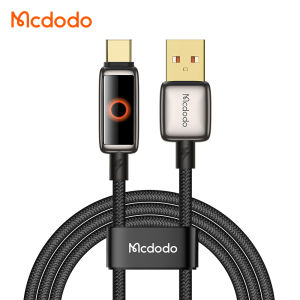 Mcdodo USB-A to Type C Auto Power Off Cable with Halo Breathing Light 4A/5A 6A 22.5W 40W 66W 100W Super Fast Charging USB C Cable Data Cord Phone For huawei Mate 60 70 Pro P70 Pro Honor 200 300 Magic7 Pro Xiaomi Cable(Supports CarPlay)