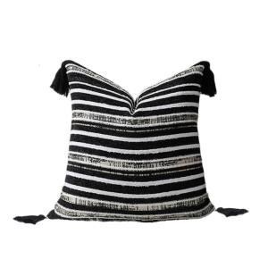 Chenilles Jacquard Stripeds Tassels Fringes Throw Pillow Cover Bohemians Protectors Cushions Cover Home Decoration for Sofa and Car