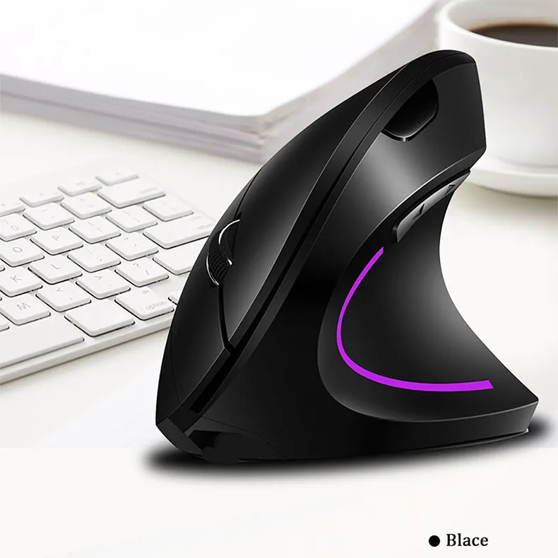 Portable 2.4G Wireless Vertical Ergonomic Optical Mouse Adjustable 1600DPI wireless mouse for PC
