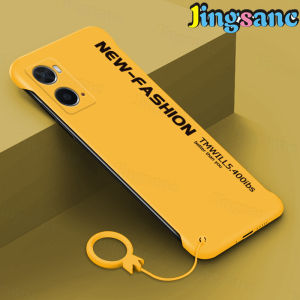 Jingsanc For OPPO Reno 10 Pro+ 5G 11 8Z 8 7Z 7 6 5Z 5 2F 2 A98 A96 A79 A78 A76 A58 A9 A5 Find X5 X3 Pro+ Plus 5G 4G Phone Case Ultra-Thin Hard PC Frosted Borderless Cover Shockproof Camera Protective Yellow Casing P001-1