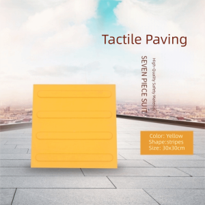 FWFHTP Durable Blind Road Brick Tactile Paving PVC Safety Navigation Tiles Outdoor Indoor Guide Bricks For Roadway Pathway Street Sidewalk