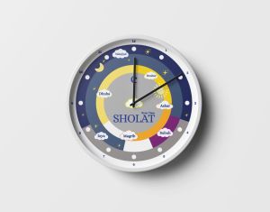 Jam Dinding Edukasi Anak – Jadwal Waktu Sholat / Jam Dinding Aesthetic 25CM / Jam Dinding Islam Penunjuk Waktu Sholat Anak Muslim – Jam Dinding Sekolah Islami