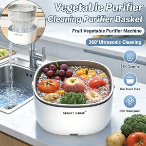 Portable Fruit Vegetable Purifier Machine Automatic Vegetable Washing Machine IPX7 Waterproof Fruit Purifier Leak-proof