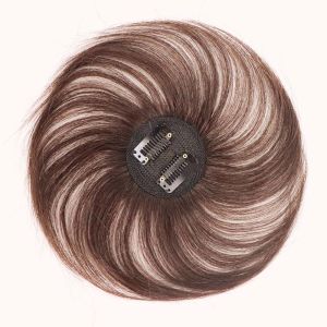 GUAIP Replacement Fluffy Women Wig False Hair Accessories Covering White Hair Invisible Hair Pieces Synthetic Wig Pads Seamless Hair Pads Hair Pad Clip
