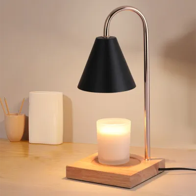 Lily of The Valley Candle Warmer Lamp with Marble Base Crystal Lamp Shade Fragrance Top-Down Wax Melting Lamp for Home
