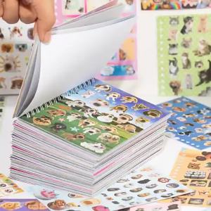 Yuxian Yanbian Die-Cut Coil Sticker Book AdorableBattle Cat and dog pattern material for journal decoration and sticker cards